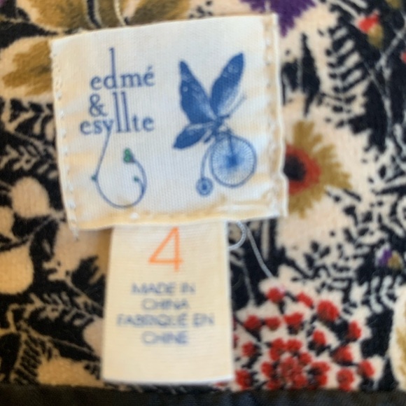 Edme & esyllte skirt, floral velvet like skirt Anthropologie fall dark academia - Picture 9 of 9